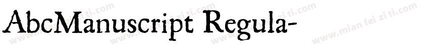 AbcManuscript Regula字体转换